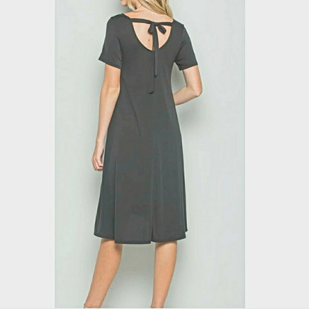 New COA Knit Midi Dress in steel gray sz M